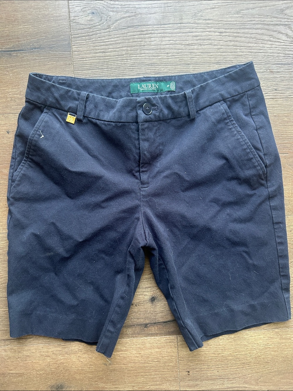 Lauren Ralph Lauren Navy Cotton Bermuda Shorts !! Size 4